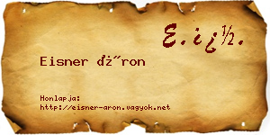 Eisner Áron névjegykártya